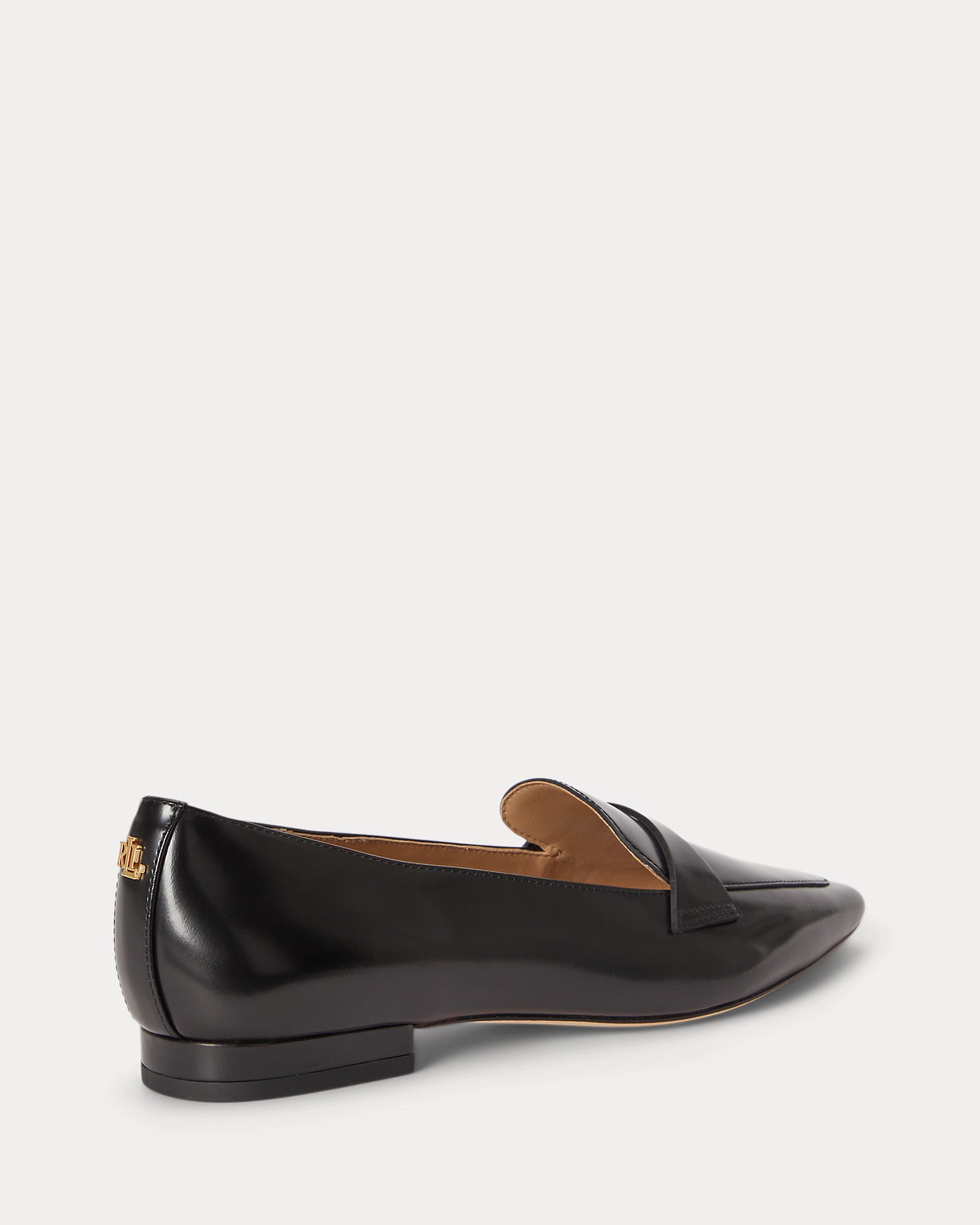 Lauren Ralph Lauren Audri Glazed Leather Loafer – Black