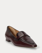Lauren Ralph Lauren Audri Glazed Leather Loafer – Dark Garnet