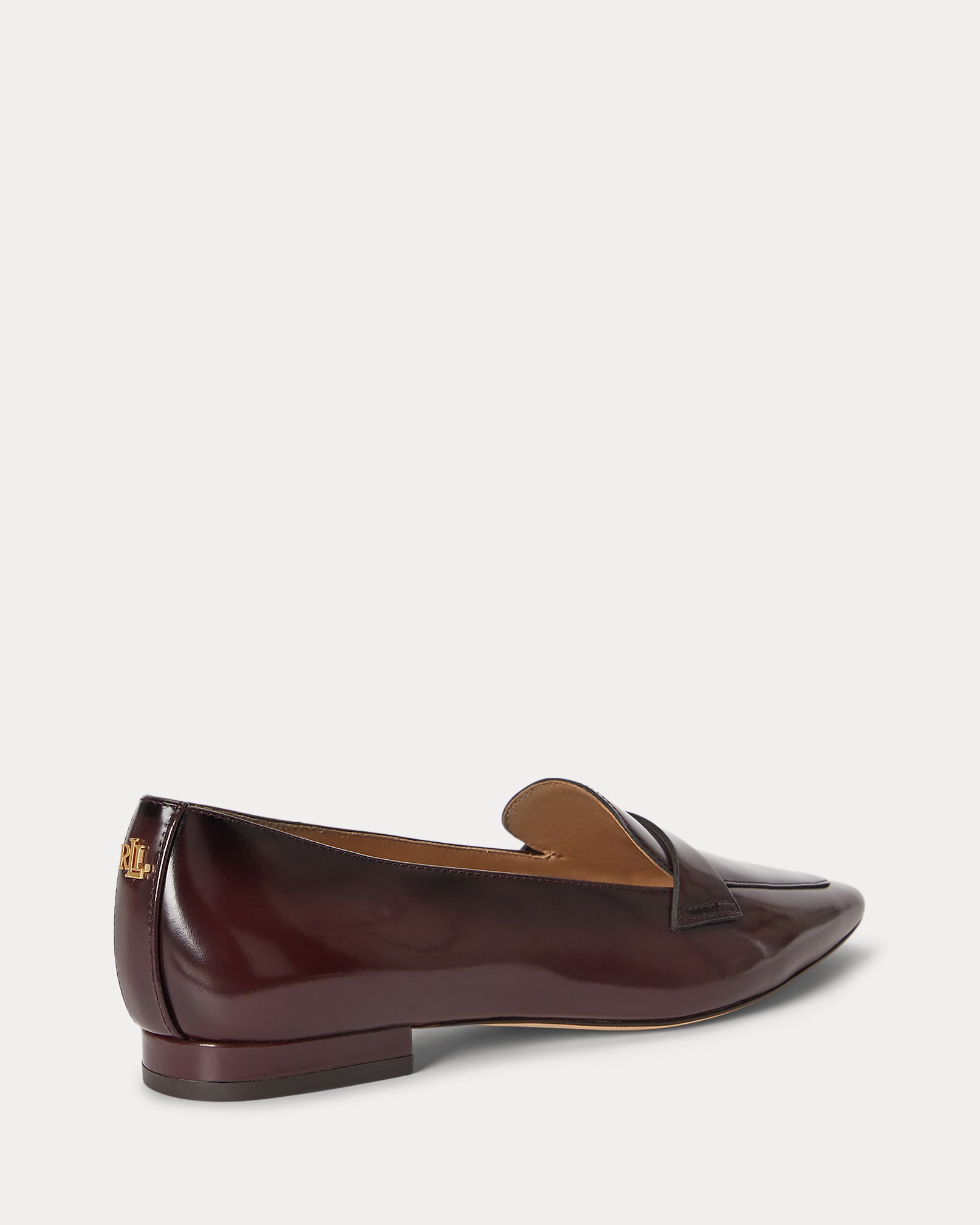 Lauren Ralph Lauren Audri Glazed Leather Loafer – Dark Garnet