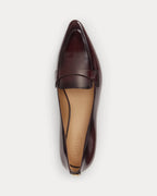 Lauren Ralph Lauren Audri Glazed Leather Loafer – Dark Garnet