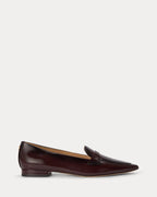 Lauren Ralph Lauren Audri Glazed Leather Loafer – Dark Garnet