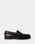 Polo Ralph Lauren Alston Raffia-Trim Leather Penny Loafer – Black - LuxxeCoast