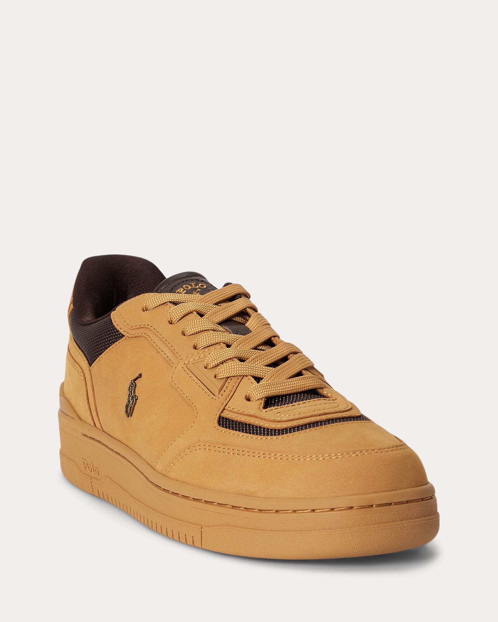 Polo Ralph Lauren Open Masters Nubuck-Panelled Trainer - Wheat - LuxxeCoast