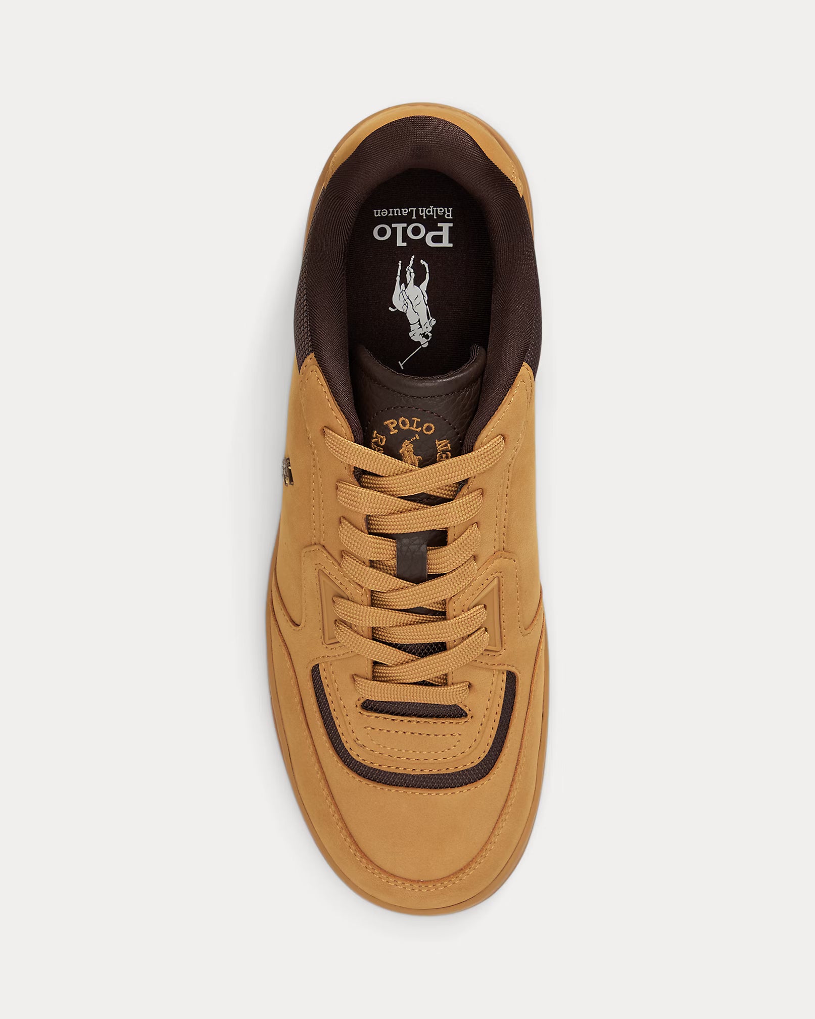 Polo Ralph Lauren Open Masters Nubuck-Panelled Trainer - Wheat - LuxxeCoast