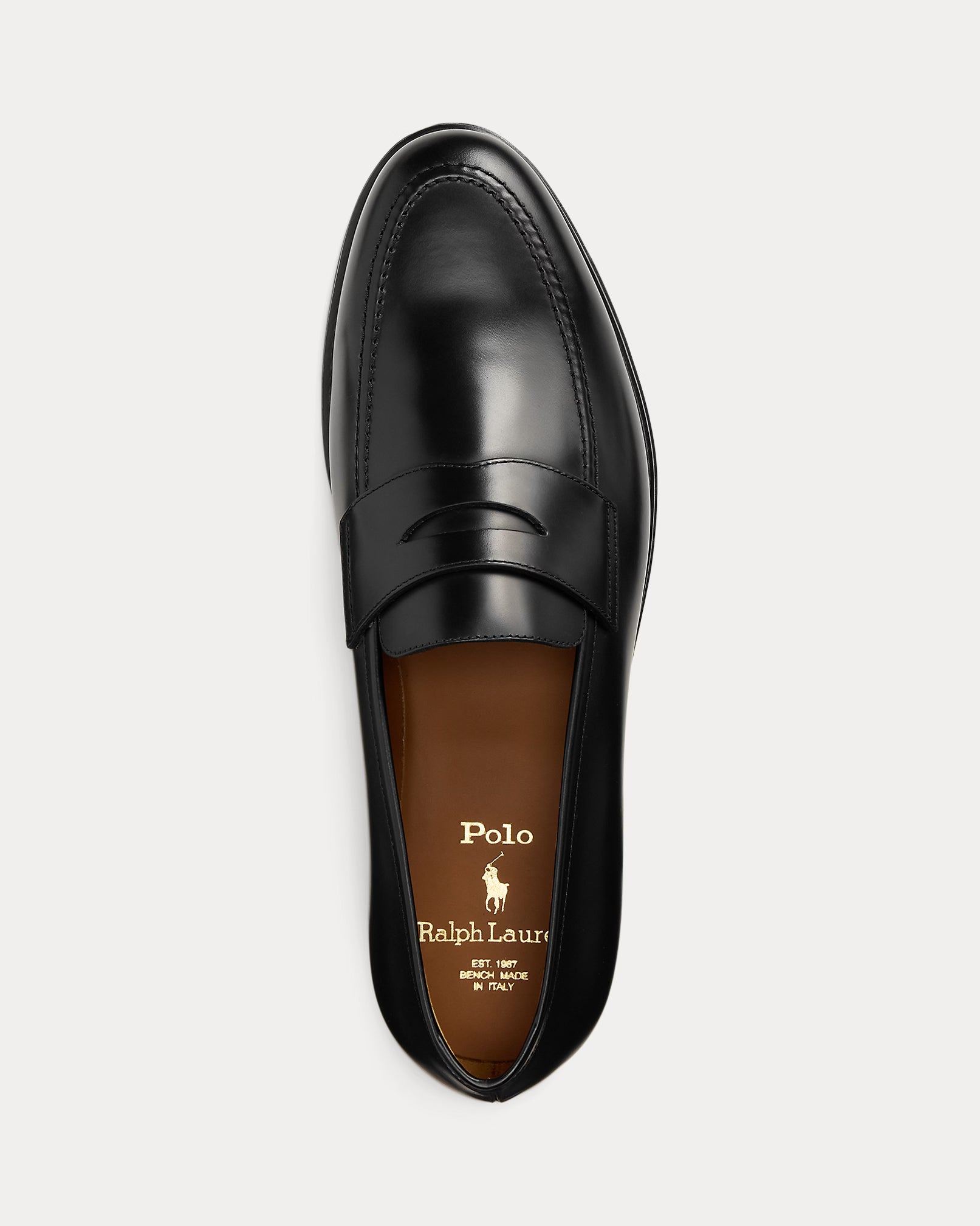 Polo Ralph Lauren Maestra Calfskin Penny Loafer – Black - LuxxeCoast