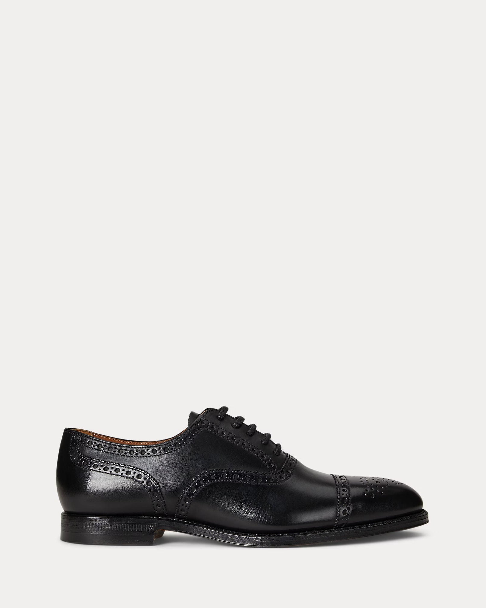 Polo Ralph Lauren Maestra Calfskin Cap-Toe Shoe - Black