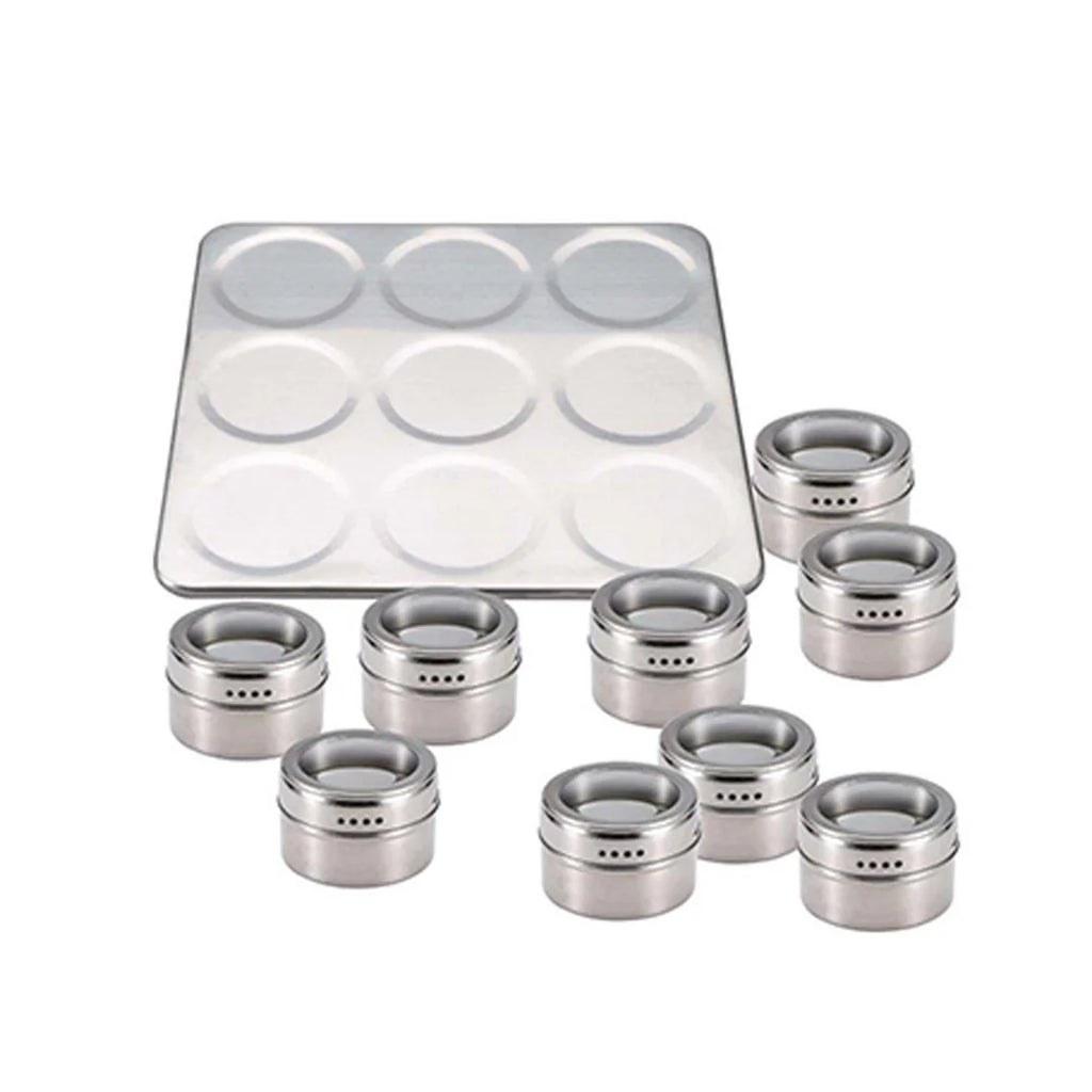 MASTERPRO 10 Piece Spice Storage Set with Magnetic Holder