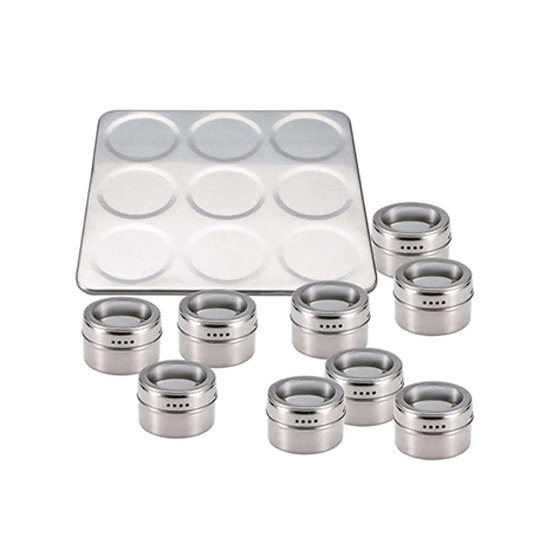 MASTERPRO 10 Piece Spice Storage Set with Magnetic Holder