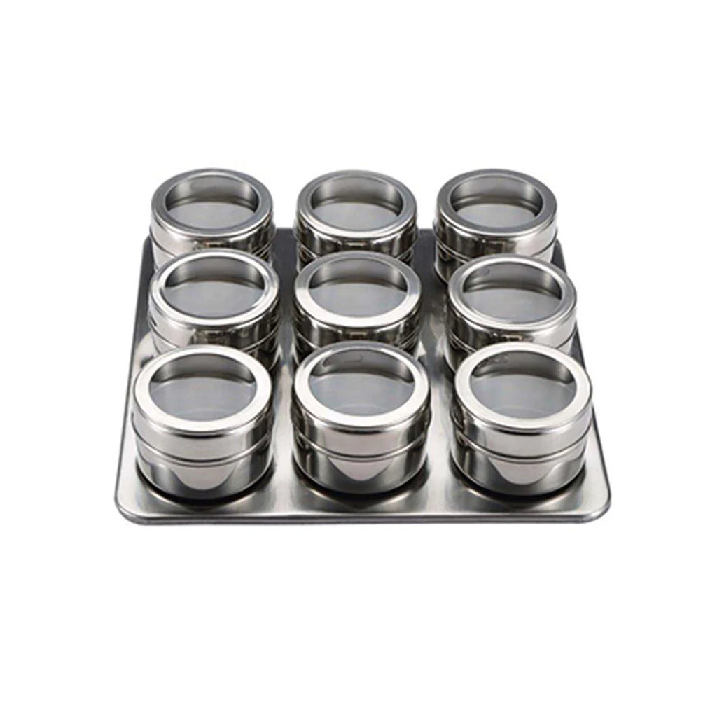 MASTERPRO 10 Piece Spice Storage Set with Magnetic Holder