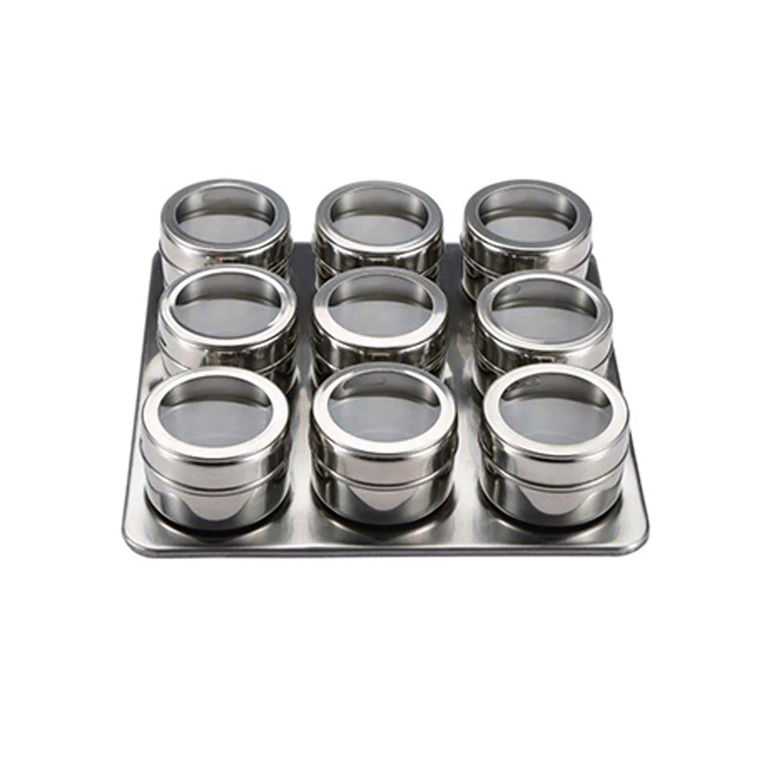 MASTERPRO 10 Piece Spice Storage Set with Magnetic Holder