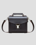 Zatchels Handmade Leather Sugarcube Handbag - Dark Brown