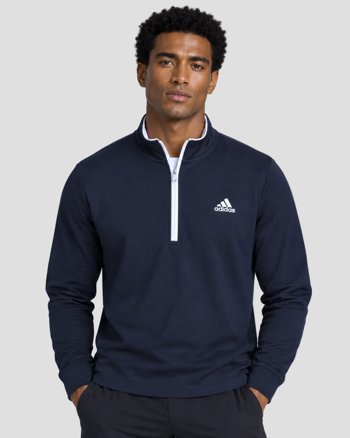 Adidas Quarter-Zip Golf Pullover - Navy
