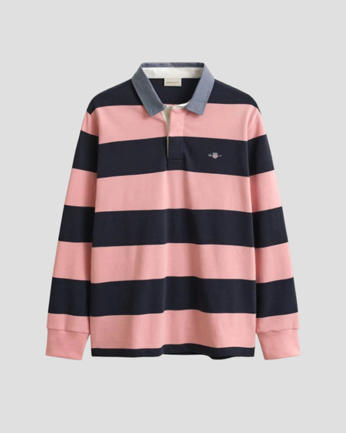 GANT Chambray Collar Striped Heavy Rugger – Bubblegum Pink