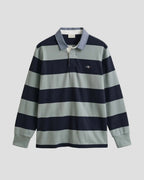 GANT Chambray Collar Striped Heavy Rugger – Ceramic Grey