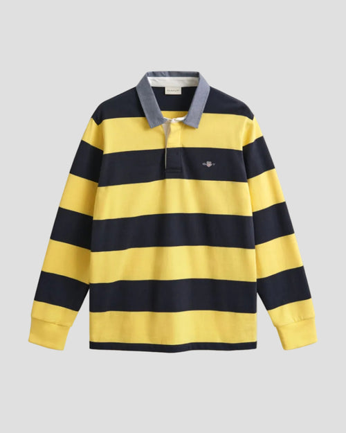GANT Chambray Collar Striped Heavy Rugger – Banana Yellow