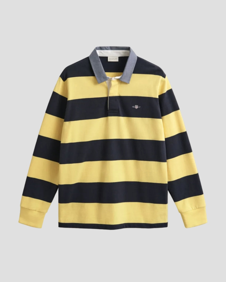 GANT Chambray Collar Striped Heavy Rugger – Banana Yellow