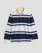 GANT Block Striped Rugger – Evening Blue