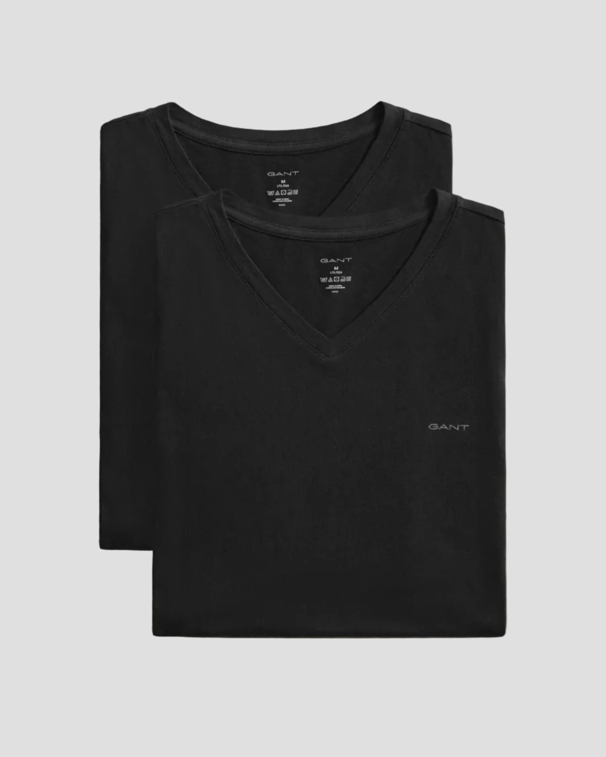 GANT 2-Pack V-Neck T-Shirts - Black