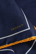 GANT Classic Printed Pocket Square - Classic Blue