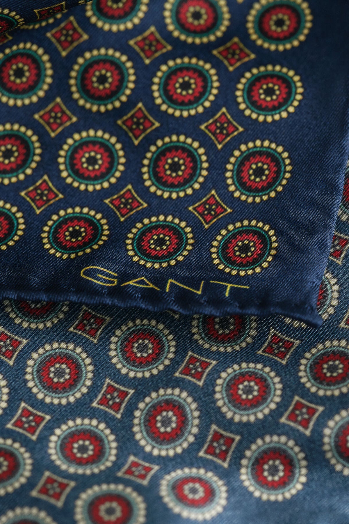 GANT Foulard Print Pocket Square - Classic Blue