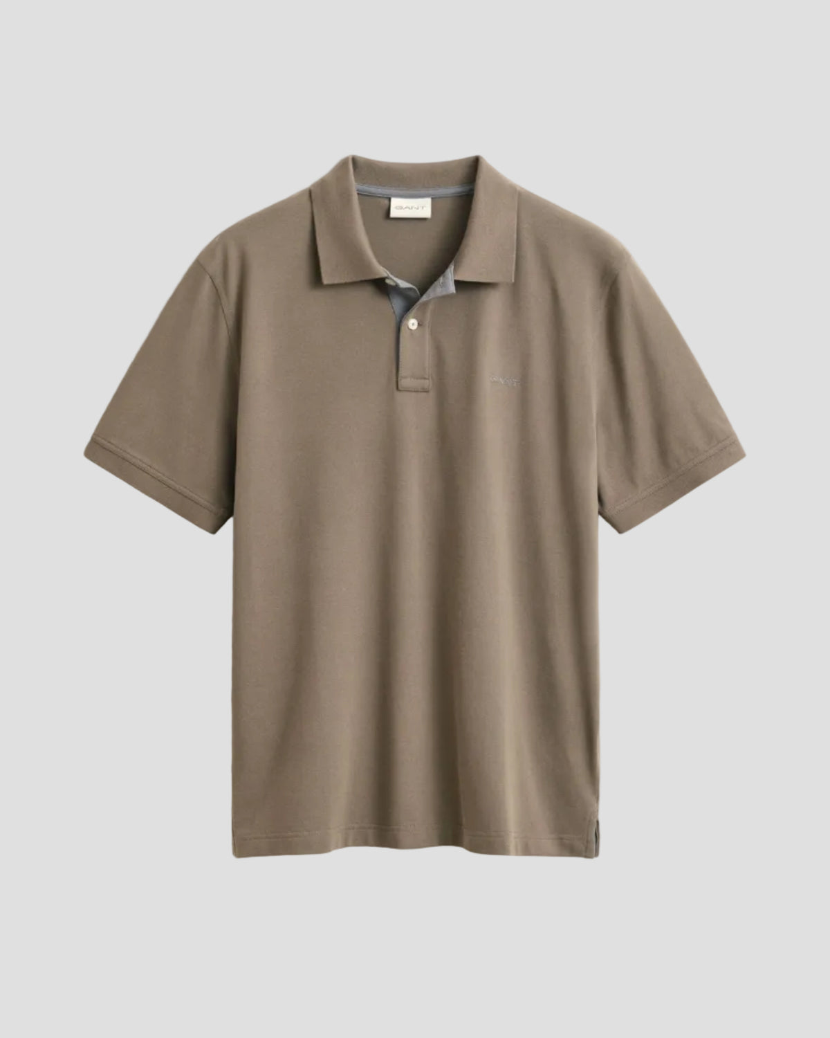 GANT Contrast Piqué Polo Shirt - Faded Taupe