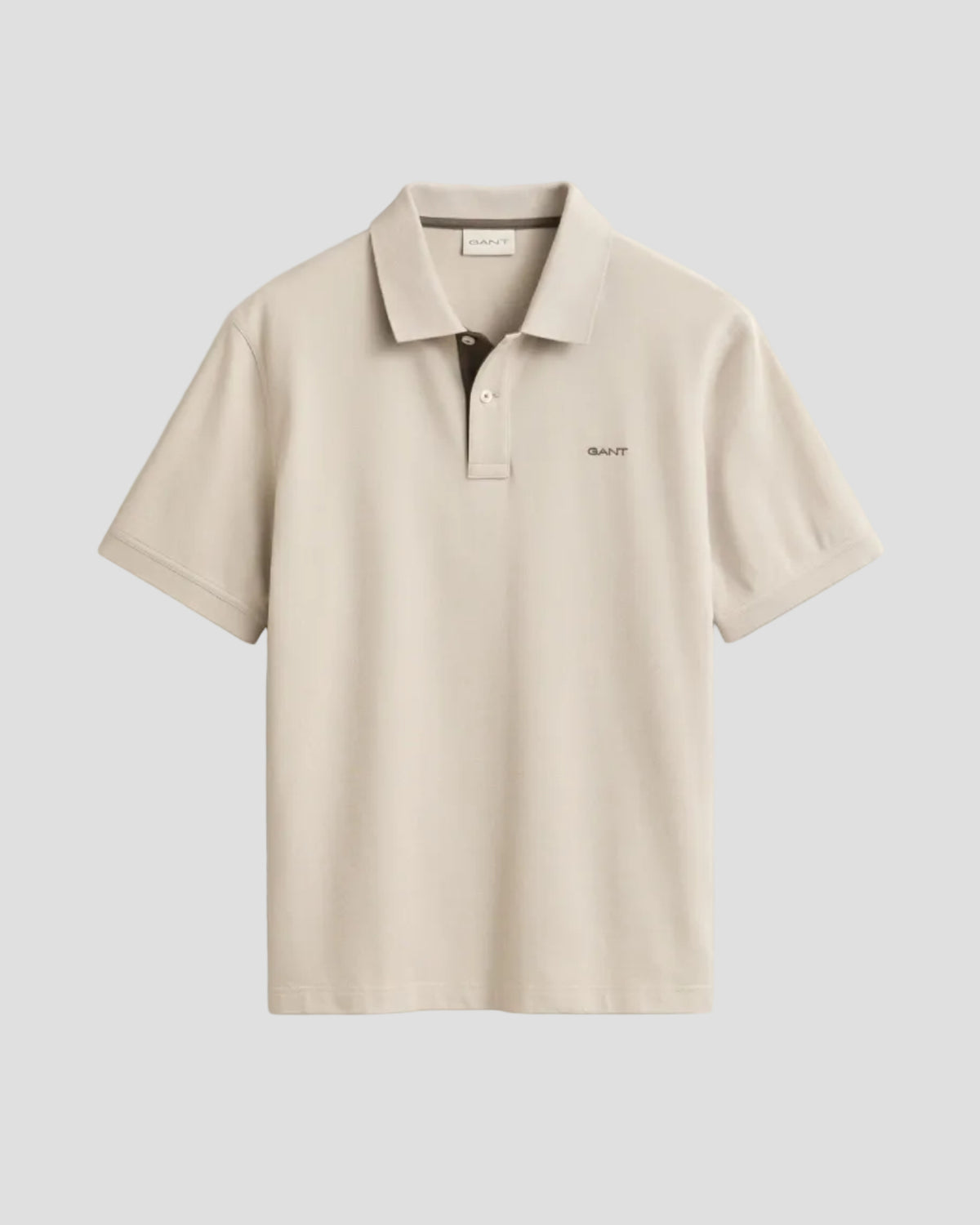 GANT Contrast Piqué Polo Shirt - Clay Beige
