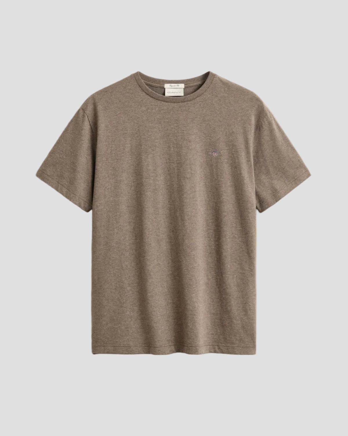 GANT Regular Shield T-Shirt - Dk Hazelnut Melange