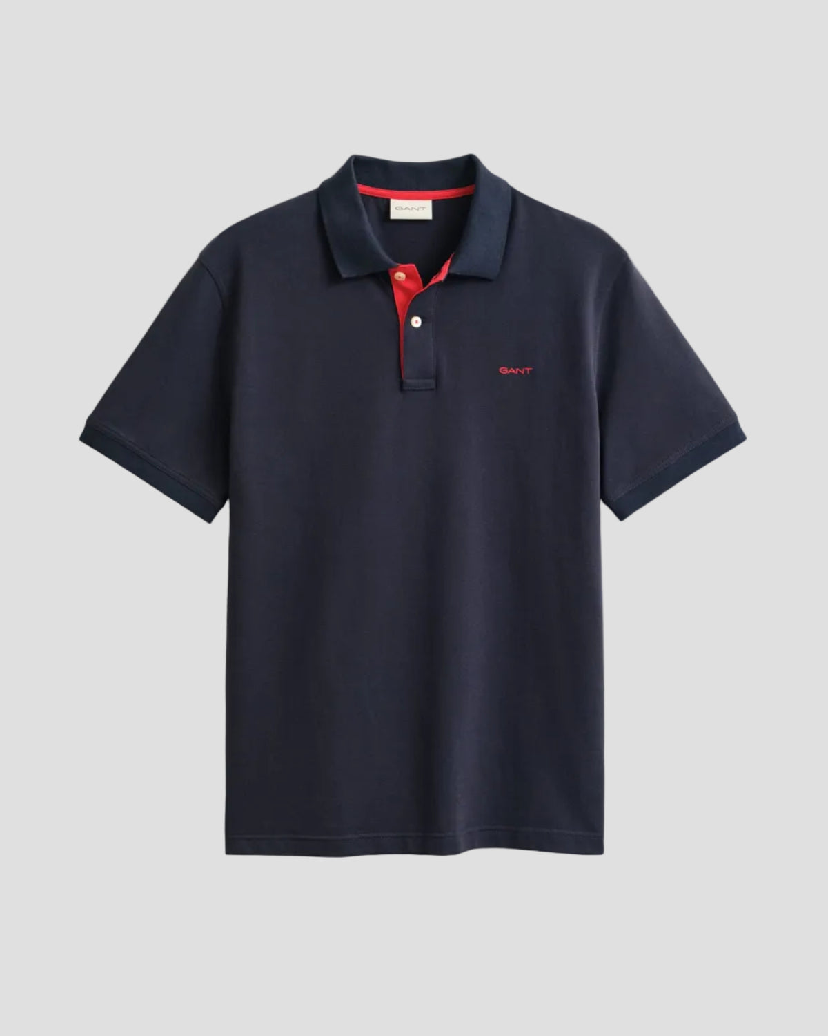 GANT Contrast Piqué Polo Shirt - Evening Blue