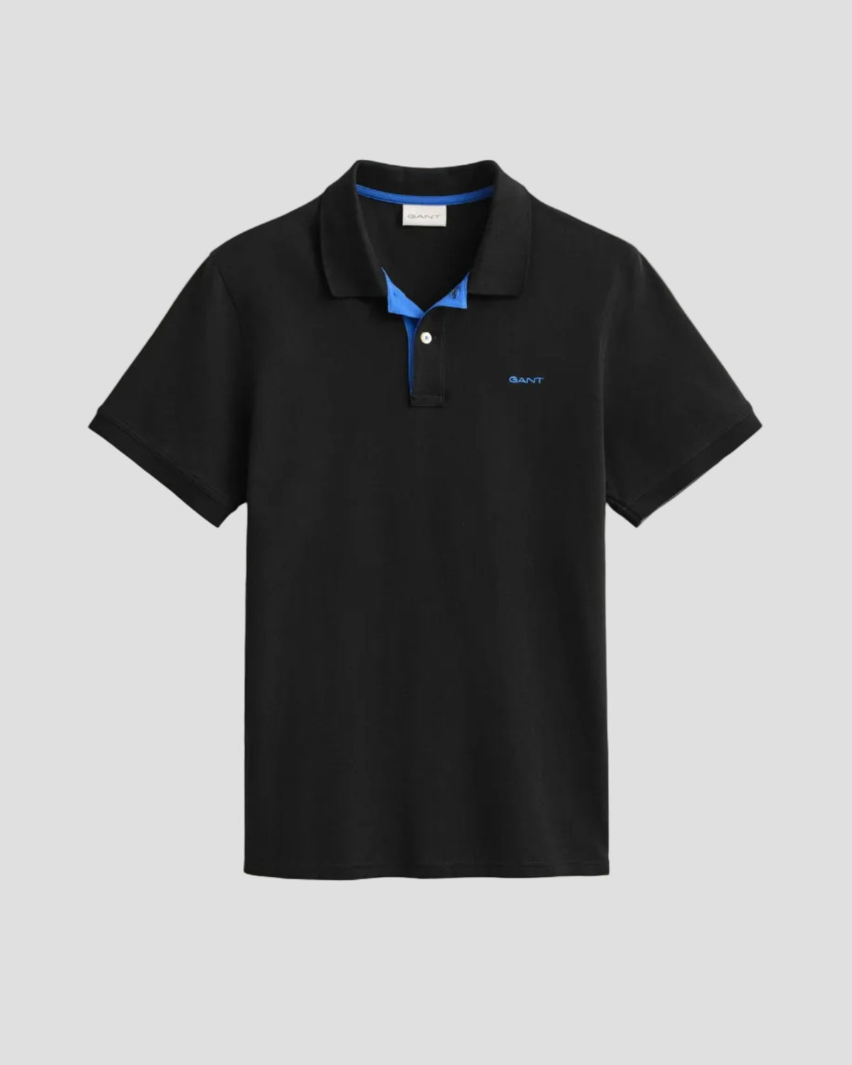 GANT Contrast Piqué Polo Shirt - Black