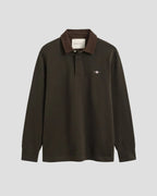 GANT Corduroy Collar Rugger - Dark Moss Green
