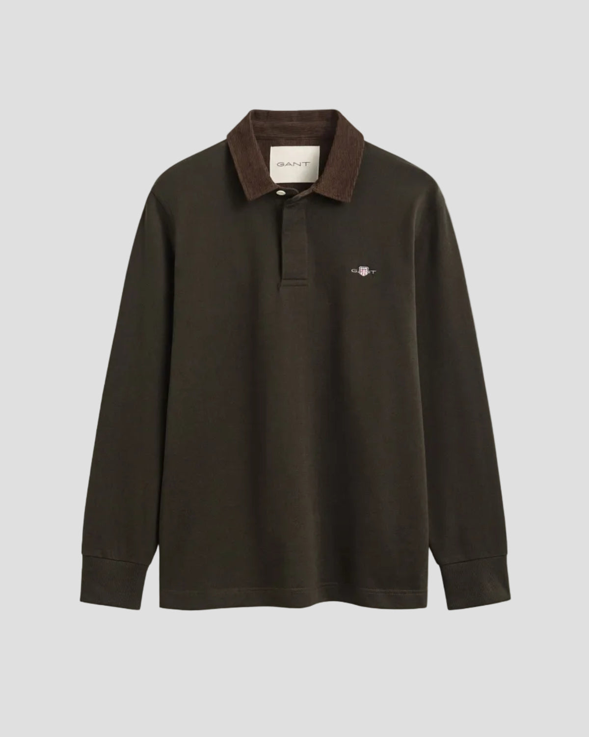 GANT Corduroy Collar Rugger - Dark Moss Green