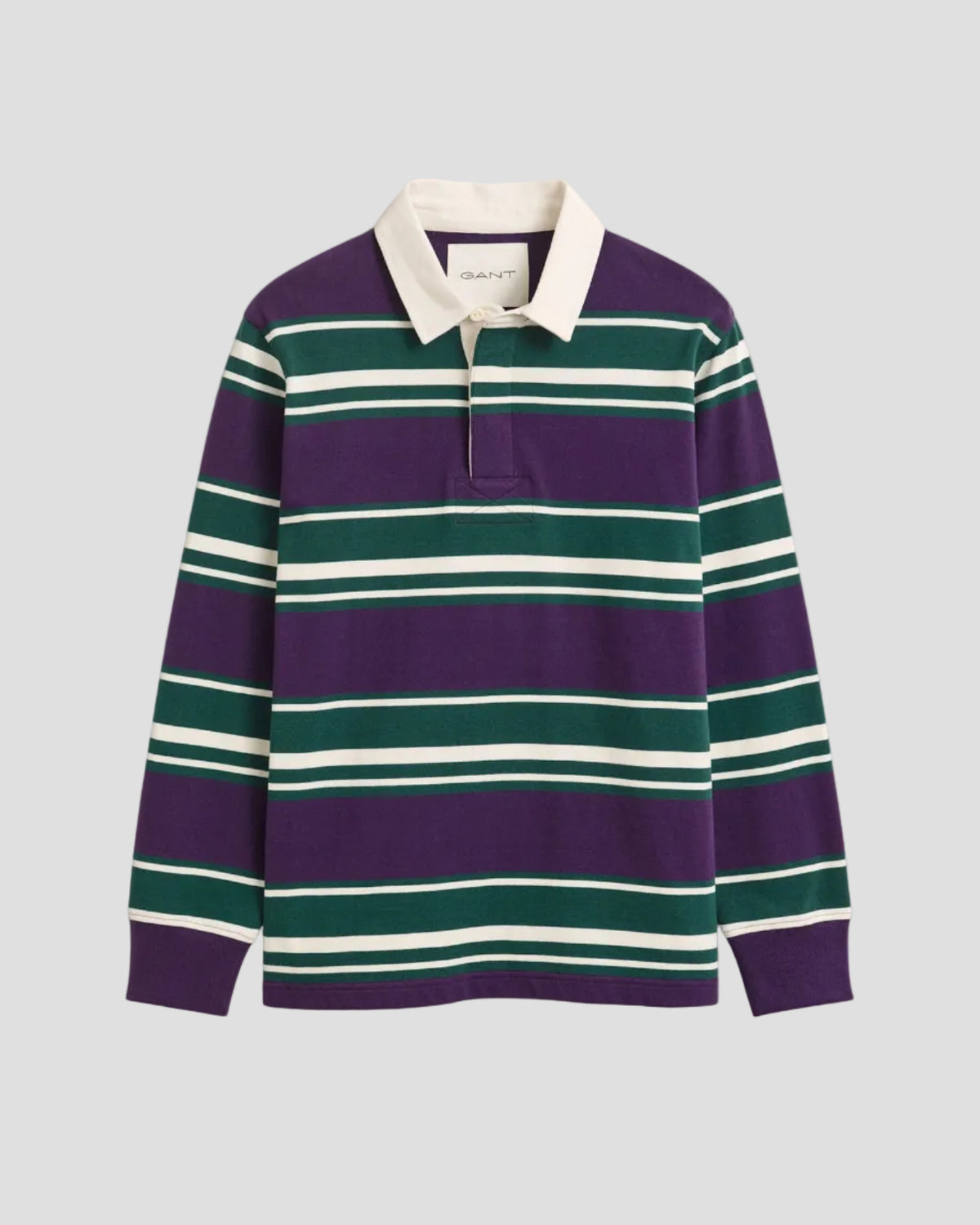 GANT Striped Heavy Rugger - Muscadine Grape
