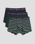 GANT 3-Pack Striped Trunks - Tartan Green