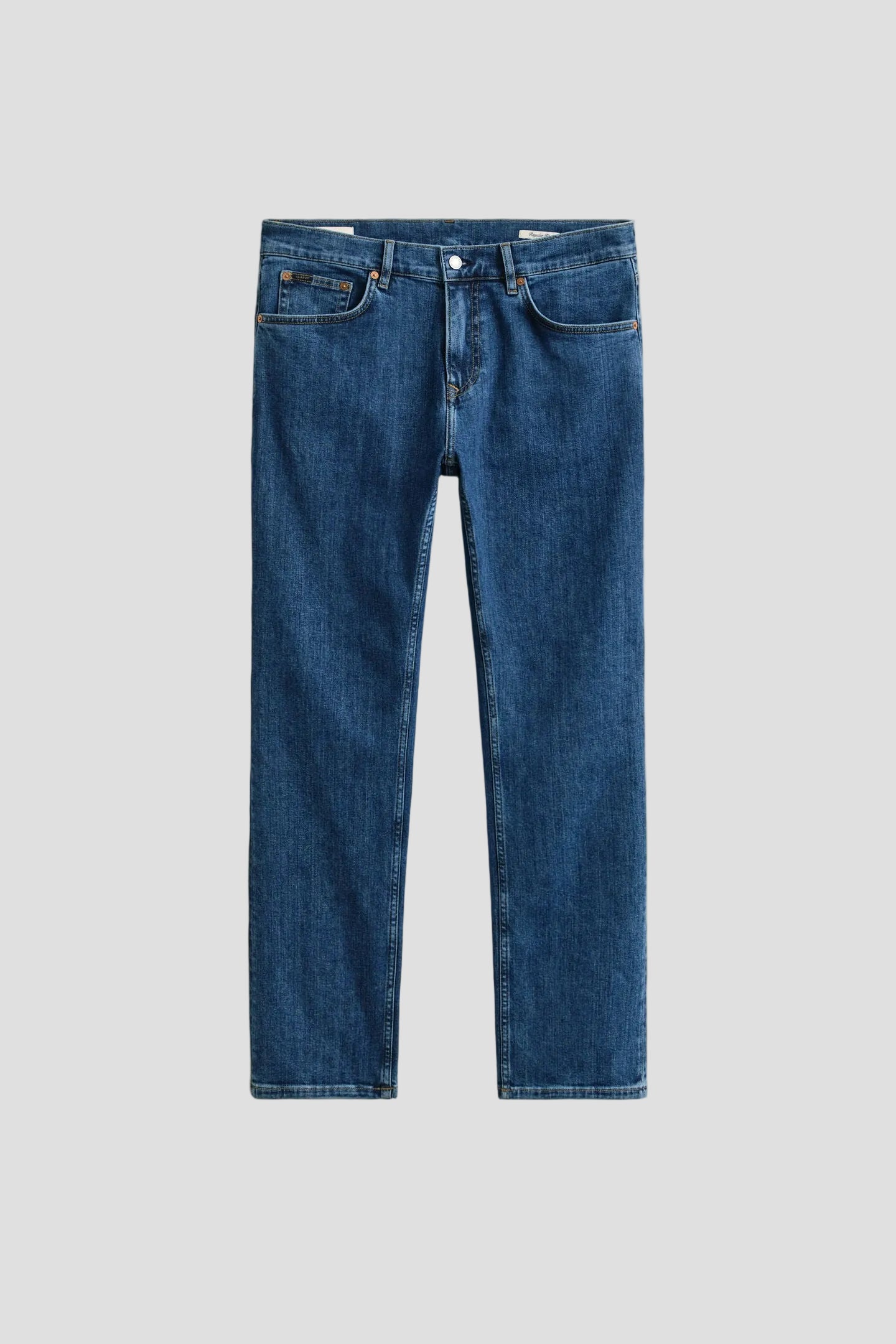 GANT Regular Fit Clean Wash Jeans - Mid Blue Vintage
