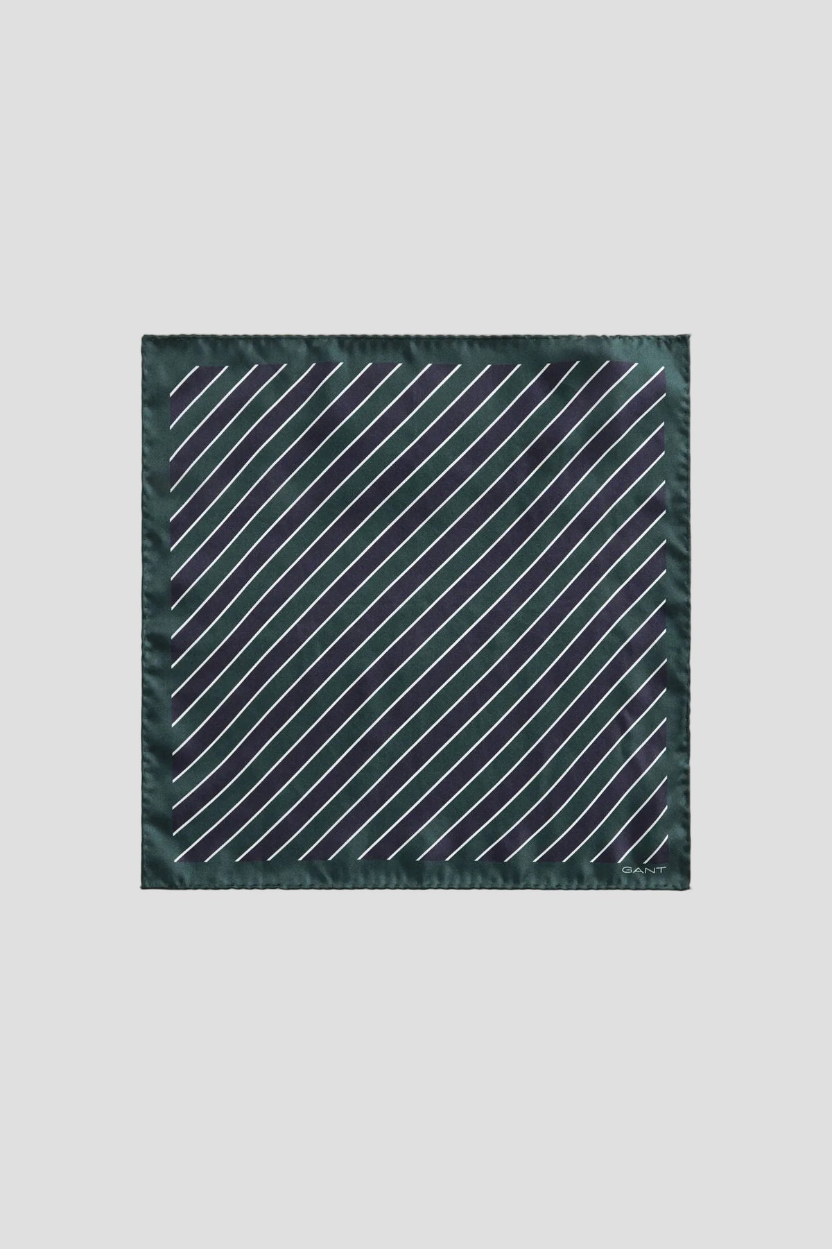 GANT Striped Pocket Square - Tartan Green
